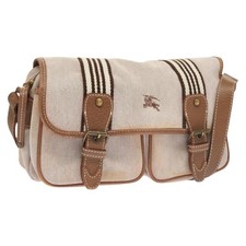 BURBERRY Blue Label Shoulder Bag Canvas Pink Auth 119316