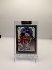 2021 Leaf Art Of Sport Marshall Faulk Green Holofoil Auto 1/2 Los Angeles Rams