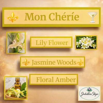 MON CHERÍE ~ A Luxury Oil Fragrance .17 FL oz Glass Rollerball Oil Perfume
