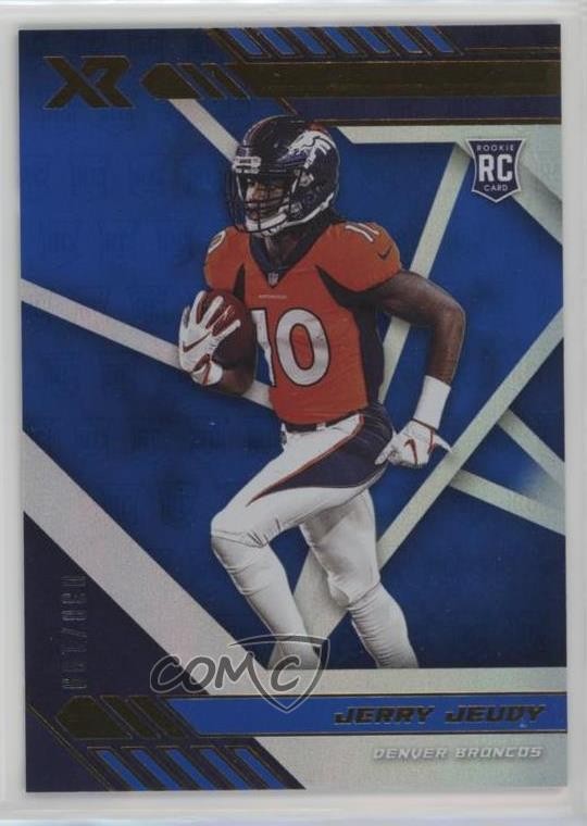 2020 Panini XR Rookie Blue /199 Jerry Jeudy #105 Rookie RC a2e