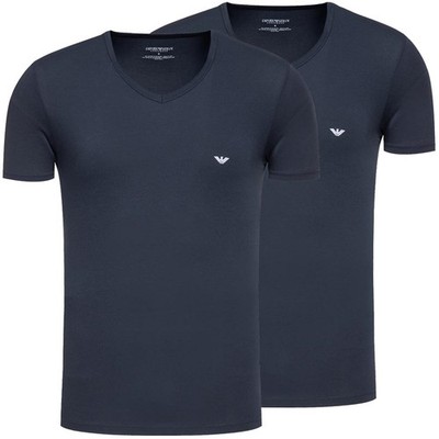 Emporio Armani Underwear Men's 2-Pack V Neck T-Shirt Slim Fit Baumwolle Elasthan