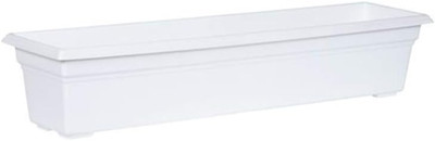 Root & Vessel Countryside Flower Box Planter, White, 30-Inch