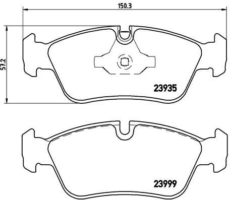 2X Brembo Bremsbelagsatz, Scheibenbremse P 06 035 FüR BMW-image