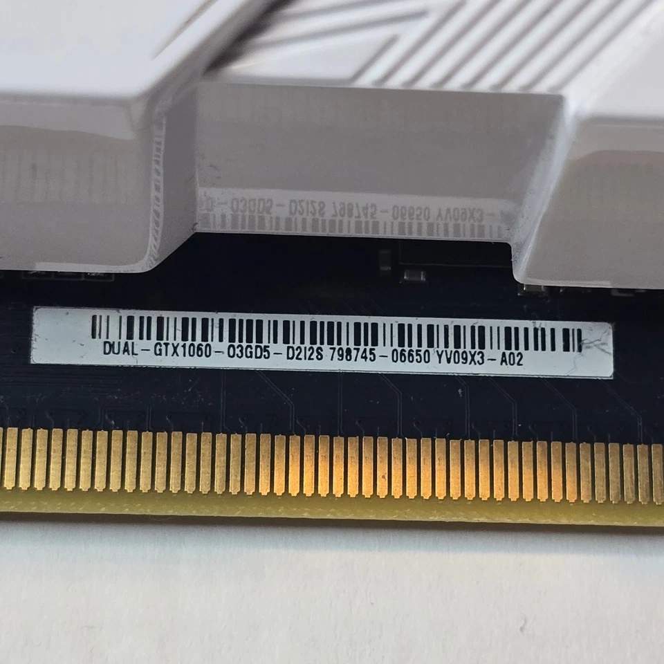 Asus GeForce GTX 1060 03G 3gb Dual Fan GPU White Graphics Card Video HDMI GDDR5 - Image 3 of 4