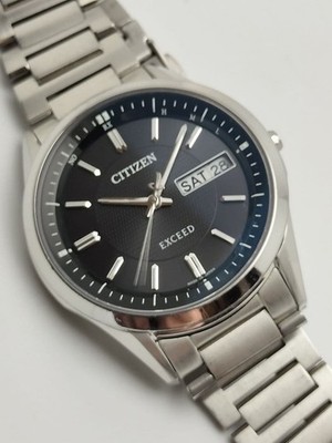Citizen Exceed AT6030-51E Eco-Drive Radio Titanium Day-Date Watch