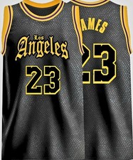 2026 NEW Stitched LeBron James 23 Los Angeles Lakers Black Custom Jersey XXL