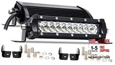 2PCS 6 inch LED Light Bar Slim Single Row Design 144W Spot Off Road Driving