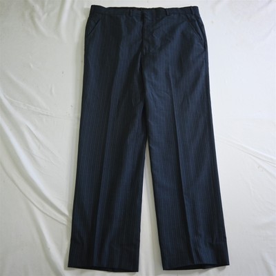 Vtg Brooks Brothers Mens 36x30 Blue Striped Suit Trouser Mens Dress Pants