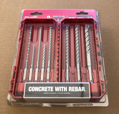 Milwaukee 48-20-7663 MX4 SDS-Plus Rotary Carbide Drill Bit 8PC (NEW SEALED)