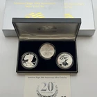 2006-W American Silver Eagle 20th Anniversary 3 Coin Set Reverse Proof OGP/COA