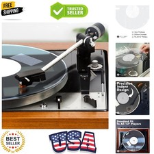 Clear Acrylic Turntable Mat - Platter Slipmat for 12" Vinyl Vintage Record Pl...