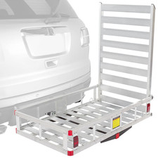 SiIver Spring Aluminum Mobility Scooter Wheelchair Carrier Rack - Folding Ramp