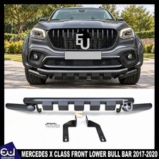 TWIN FRONT LOWER NUDGE CITY BULL BAR BUMPER FOR MERCEDES X CLASS W470 2017-2020