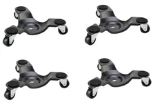 4 pack 12" Tri-Dolly Swivel Caster 300lb Max Load Each Heavy-Duty Furniture Move