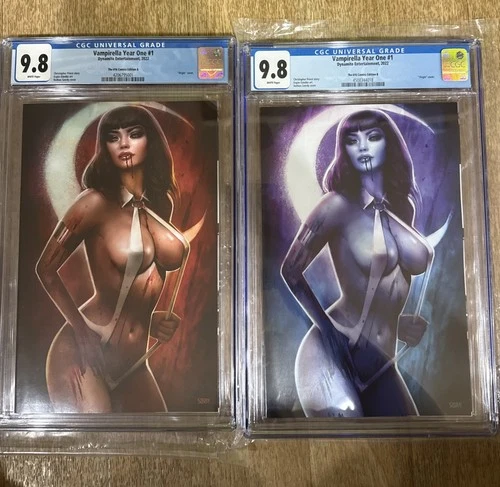 Lot Of 2 A B VAMPIRELLA YEAR ONE #1 SZERDY 616 Graded  Moon Virgin Cgc 9.8 Comic