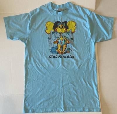 Club Paradise Too Cool Cat With Chicks Florida Graphic Tee Size L