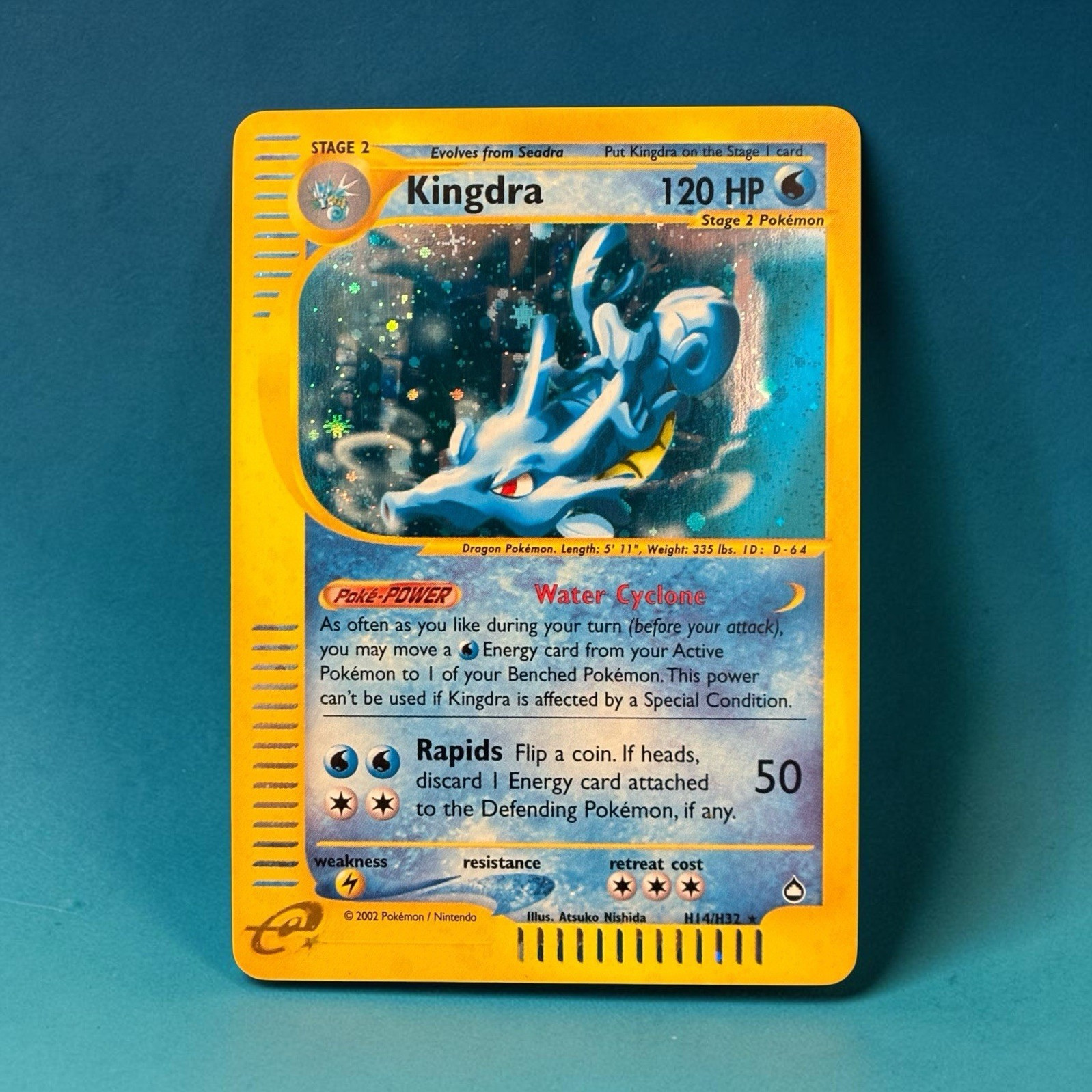 Kingdra H14/H32 Aquapolis Holo Rare WOTC 2003 e-Reader Pokemon TCG NM