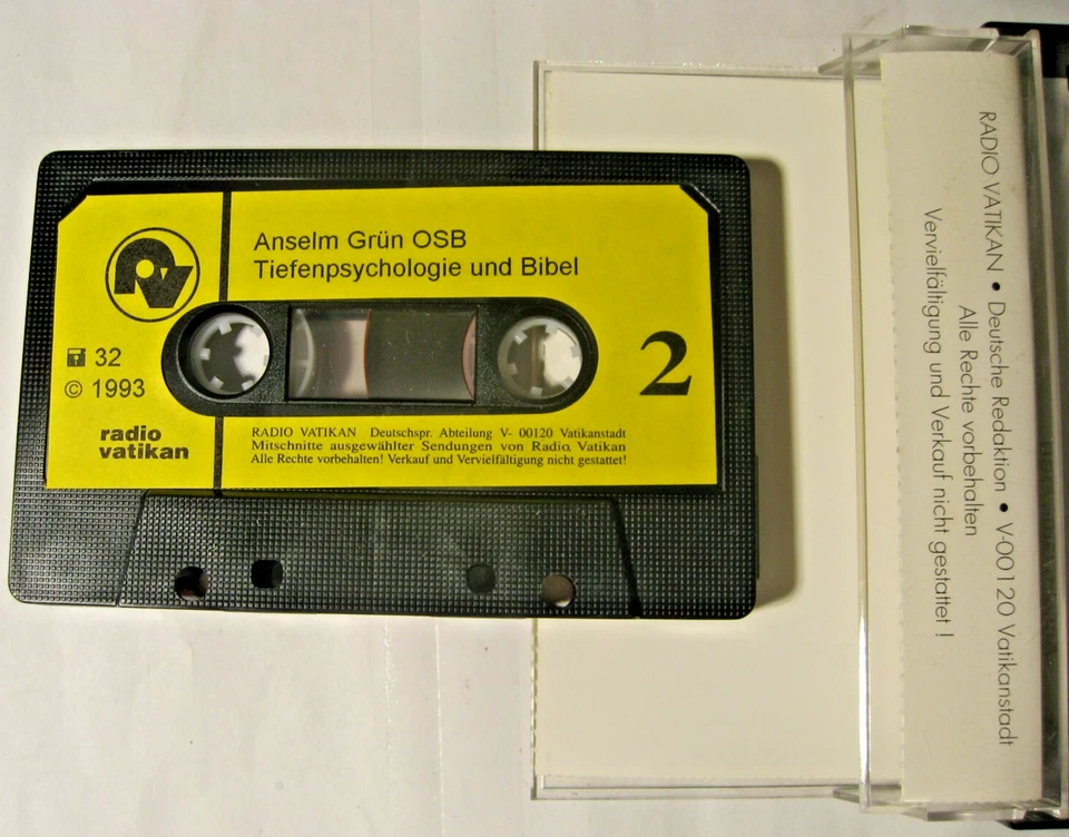 Tiefenpsychologie und Bibel, Radio Vatikan, Anselm Grün, Kassette - Bild 3 von 4