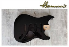 Strat 3 tlg. Erle/ Alder Body,  Finish Black, Schwarz, Gewicht 1,8 kg