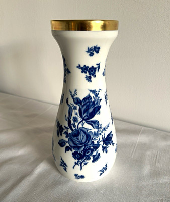 PMR Bavaria Jaeger & Co. Porzellanvase 1095/2 Kobaltblau Goldrand
