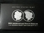 2023 Morgan and Peace Silver Dollar Two-Coin Reverse Proof Set US Mint Box & COA