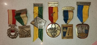 SPILLE MILITARI D'EPOCA LOTTO 6 PEZZI 046R