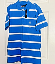 Chaps NEW Men's Size SMALL Natural Stretch Stripe Pique Polo Shirt with Tags