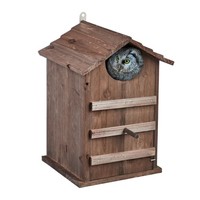 Eulen Nistkasten Eulenhaus Vogelhaus Zum AufhäNgen Wetterfest Aufklappbar