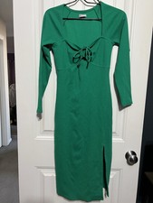 Hollister Long Sleeve Dress Small Bodycon Front Cut Out