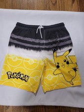 Boys Pikachu Pool Shorts Pok mon Swim Trunks Boys 14/16