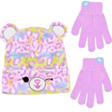 Squishmallows Michaela Beanie Hat Gloves Set Cuffed Winter Knit Cap Soft NWT