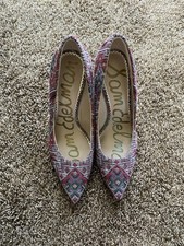 Sam Edelman Hazel Pointed Toe Pumps Women  s 8 Multicolor Aztec Print Heels