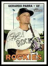 Gerardo Parra 2016 Topps Heritage #625 Colorado Rockies 25525 Baseball Card