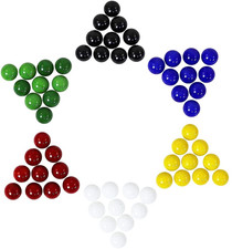 Mega Game Replacment Marbles 14Mm -Solid Glass-60 Pieces - Chinese Checkers