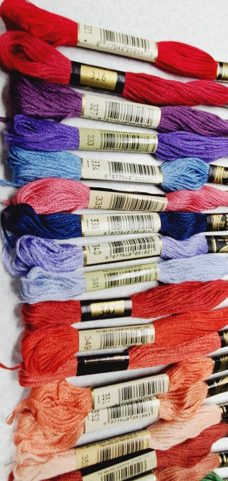 50 DMC 25 Embroidery Floss Lot of 50 Different Colors White thru 402 FULL Skeins - Image 4 of 4