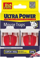 The Big Cheese Ultra Power Mouse Trap Twin Pack - Mouse Killer Mouse Traps White