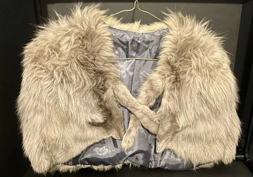 Women’s Vintage Genuine FoxCapelet Cape Satin Lined Hook & Eye Collared OSFA image 2