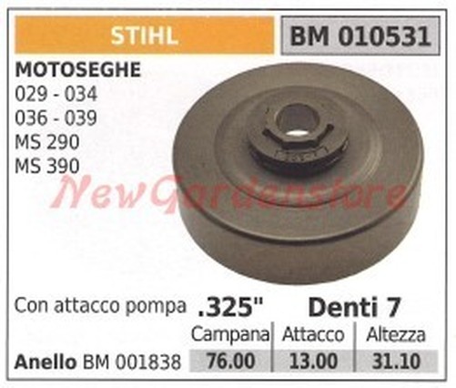 Ritzel KupplungsgehäUse KettensäGe Stihl 029 034 036 039 MS290 010531-image