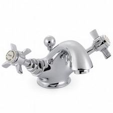 Hemsworth Chrome Mono Basin Mixer Tap with Click Waste - Classic Design UK