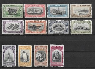 FALKLAND ISLANDS 1933 CENTENARY SG 127 138 COMPLETE SET TO £1 MLH