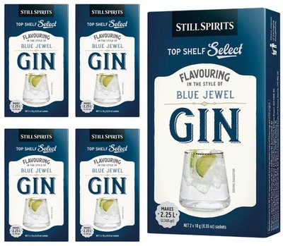 Still Spirits Top Shelf Select Blue Jewel Gin Essence 5 PK Home Brew Distilling