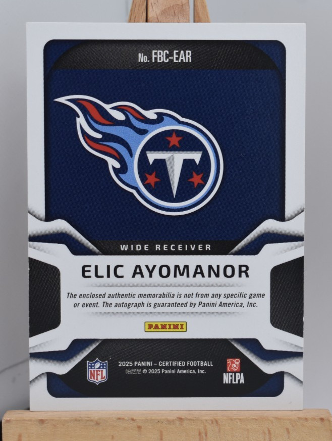 2025 Certified JUMBO Freshman Fabric Mirror Sigs AUTOGRAPH Elic Ayomanor RC /249