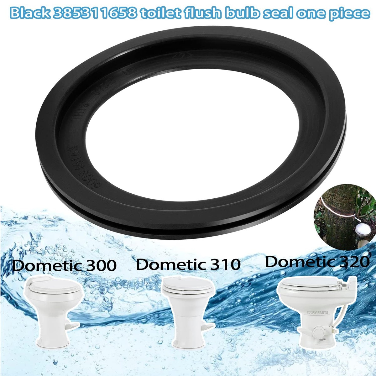 600346163 385311658 RV Toilet Flush Ball Seal Kit For Dometic 300