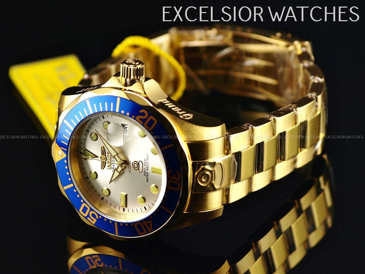 New Invicta Grand Diver NH35A Automatic Men's 47mm Gold