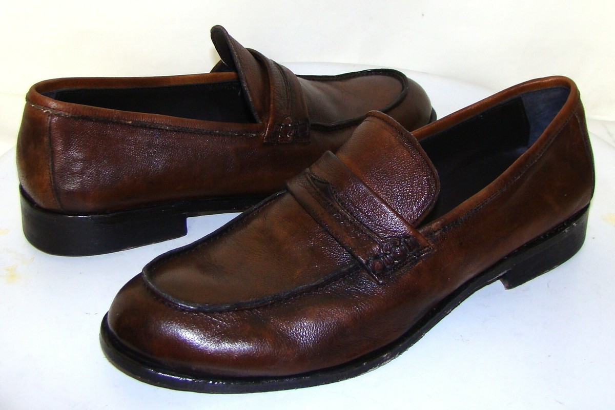 FLORSHEIM IMPERIAL MENS BROWN LEATHER LOAFERS CASUAL SHOES  display picture 2