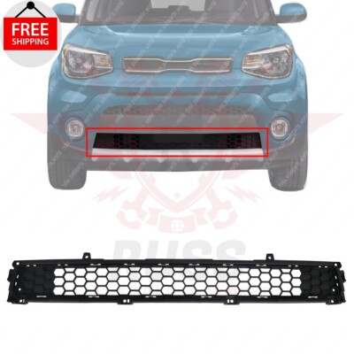 New Front Bumper Lower Grille Gray Plastic Fits 2017-2019 Kia Soul KI1036137