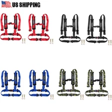 2 Sets Universal Vehicle Racing 4 Point Auto Car Belt Buckle Harness