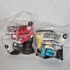 2 Peanuts Snoopy Happy Meal McDonalds Toys 2018 5 Masked Marvel 10 Helicopter