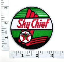 Embroidered Patch - Motor Oil - Gasoline - Texaco - Sky Chief - NEW - Iron-on