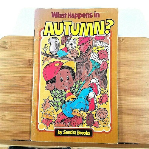 Was passiert im Herbst? von Sandra Brooks selten 1982 Vintage Kinderbuch